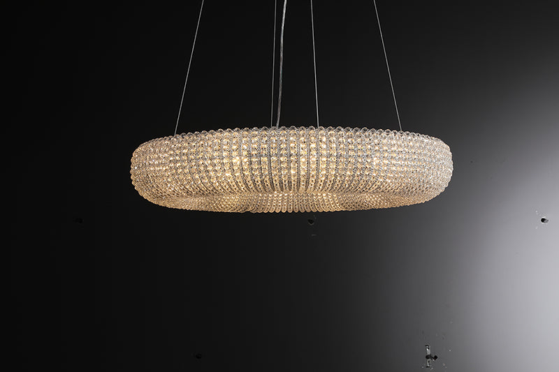 Aura Round Crystal Led Ring Chandelier 32'' 41'' 59''