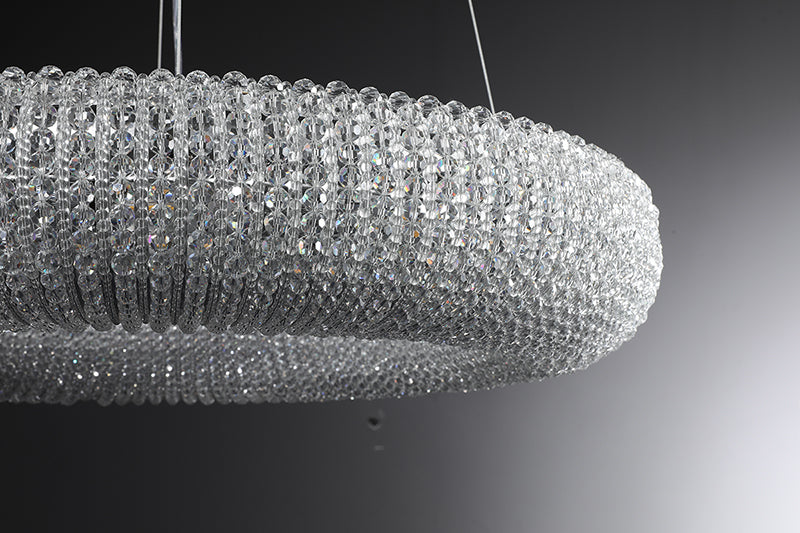 Aura Round Crystal Led Ring Chandelier 32'' 41'' 59''