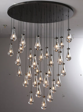 Raindrop Round Chandelier D 60"