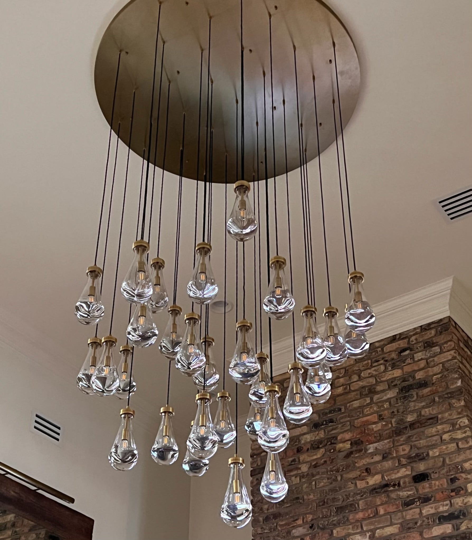 Raindrop Round Chandelier D 60"