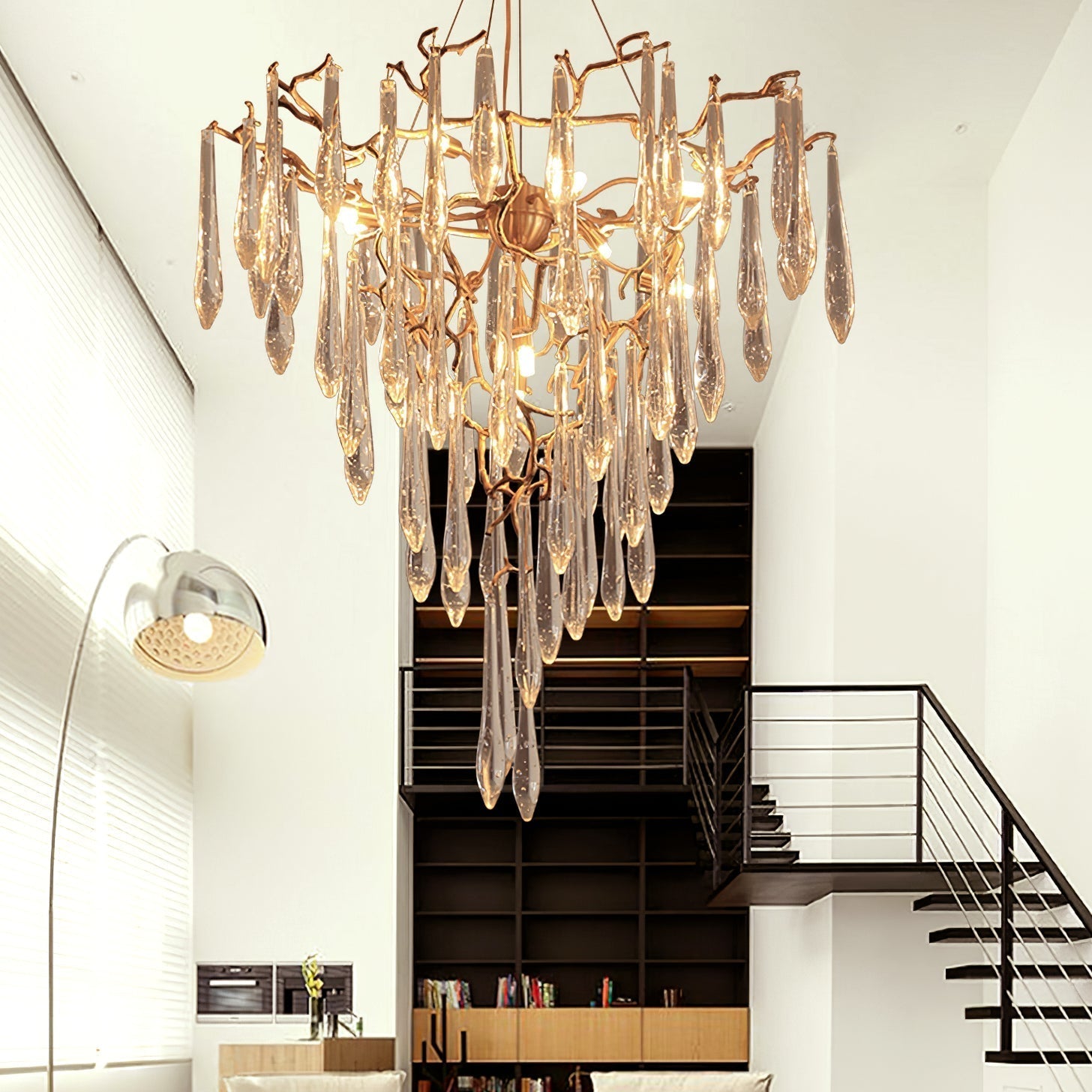 Annata Ice Strip Crystal Chandelier