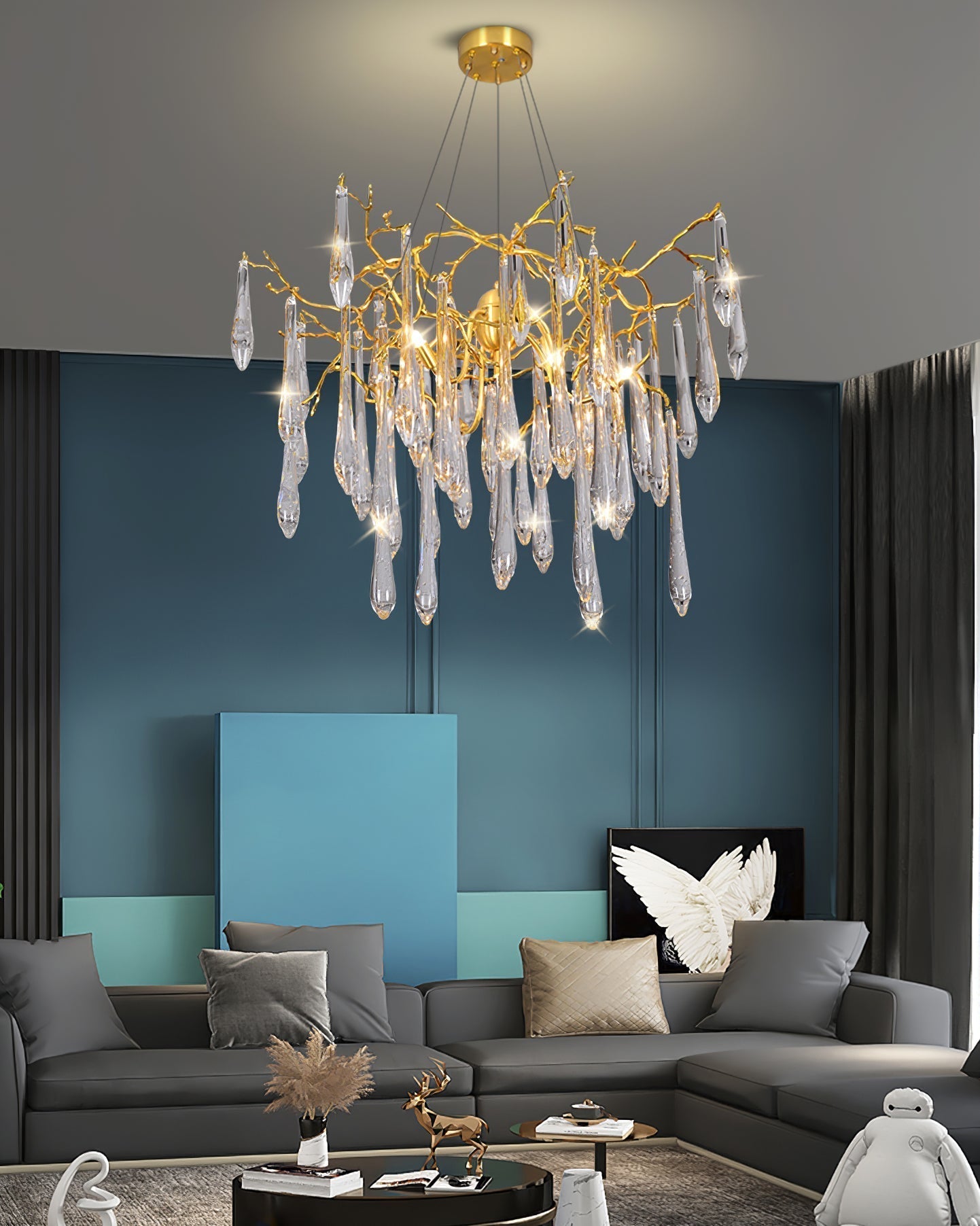 Annata Ice Strip Crystal Chandelier