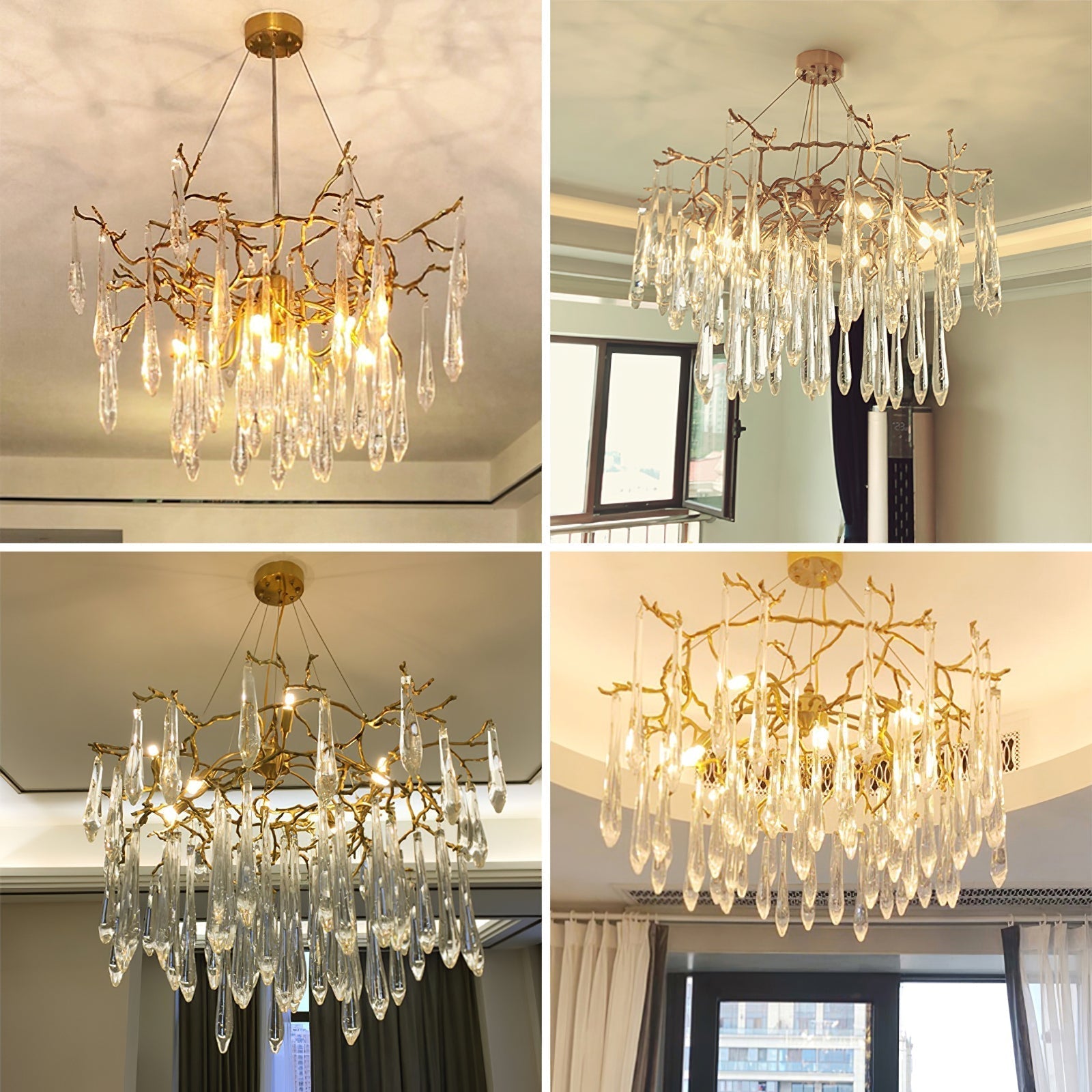 Annata Ice Strip Crystal Chandelier