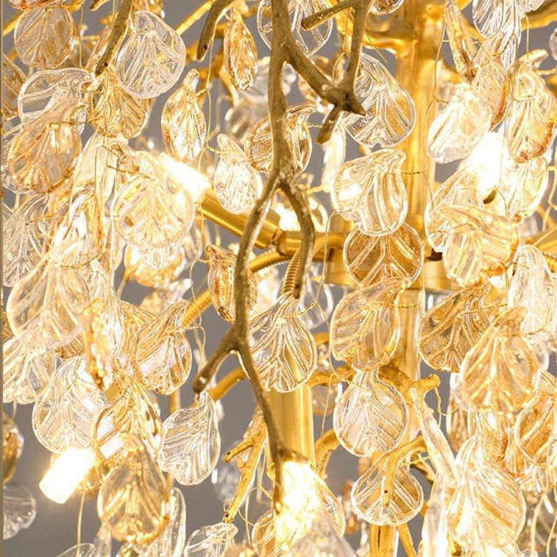 Shiro Glass Leaves Chandelier