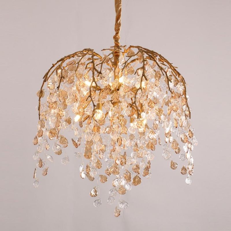 Shiro Glass Leaves Chandelier