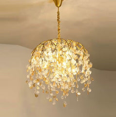 Shiro Glass Leaves Chandelier