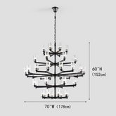 Kleidoscope Tiered/ Layered Large Crystal Fringe Chandelier