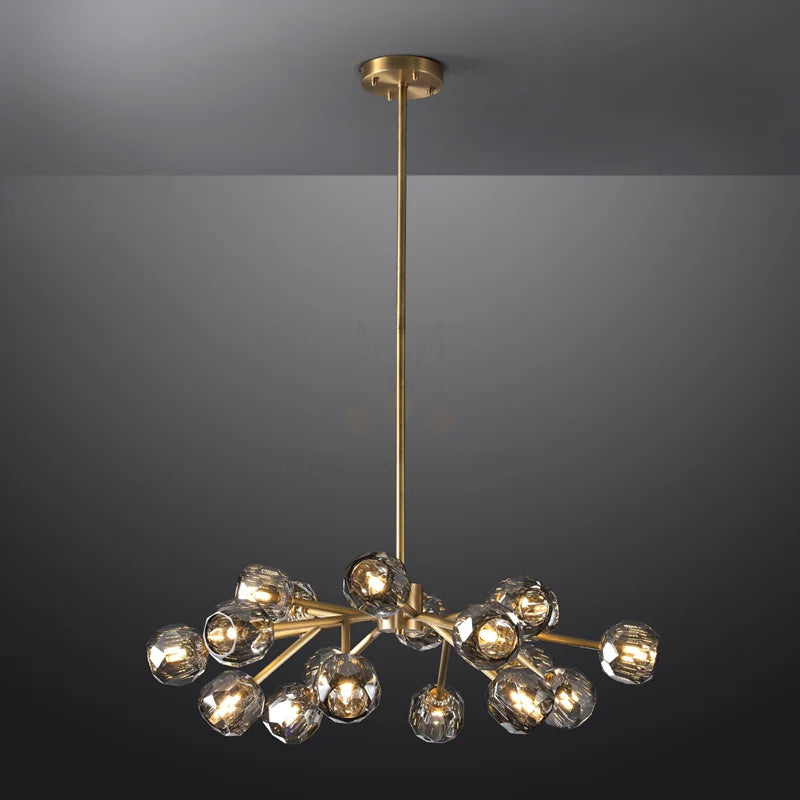 Belle Round Chandelier Clear and Smoke 24'' 36'' 48'' 60'' 72''