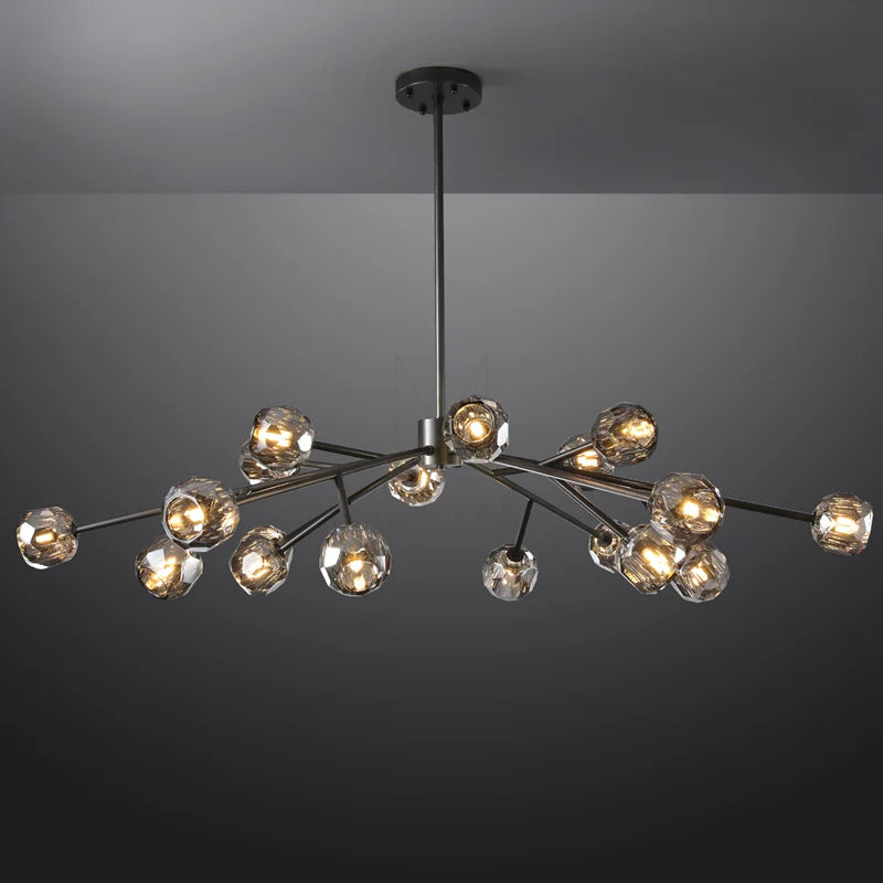 Belle Round Chandelier Clear and Smoke 24'' 36'' 48'' 60'' 72''