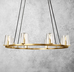 Kuseay Glass Round Chandelier 36"