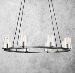 Kuseay Glass Round Chandelier 36"