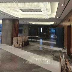 Large square golden crystal chandelier