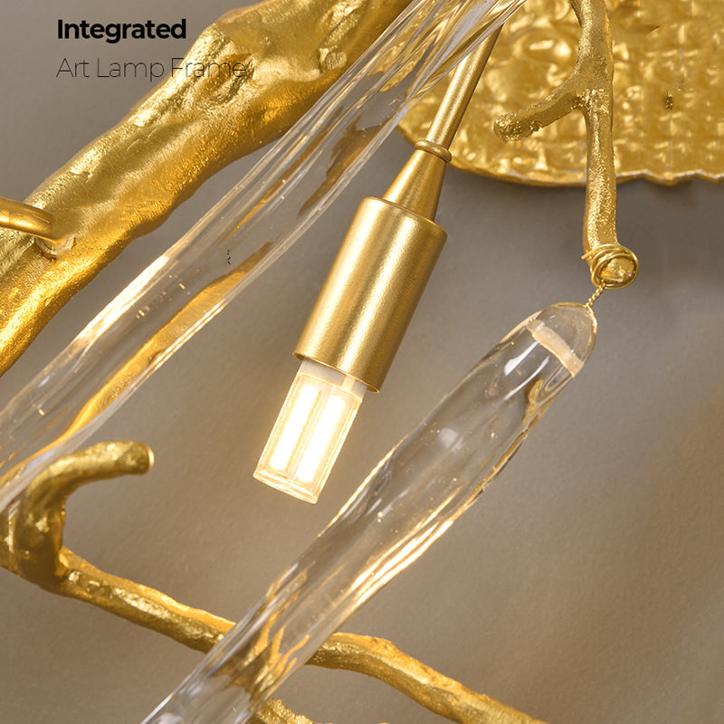 Ice Strip Crystal Branch Wall Sconce