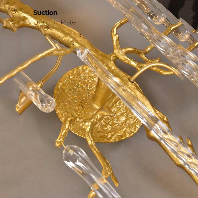 Ice Strip Crystal Branch Wall Sconce
