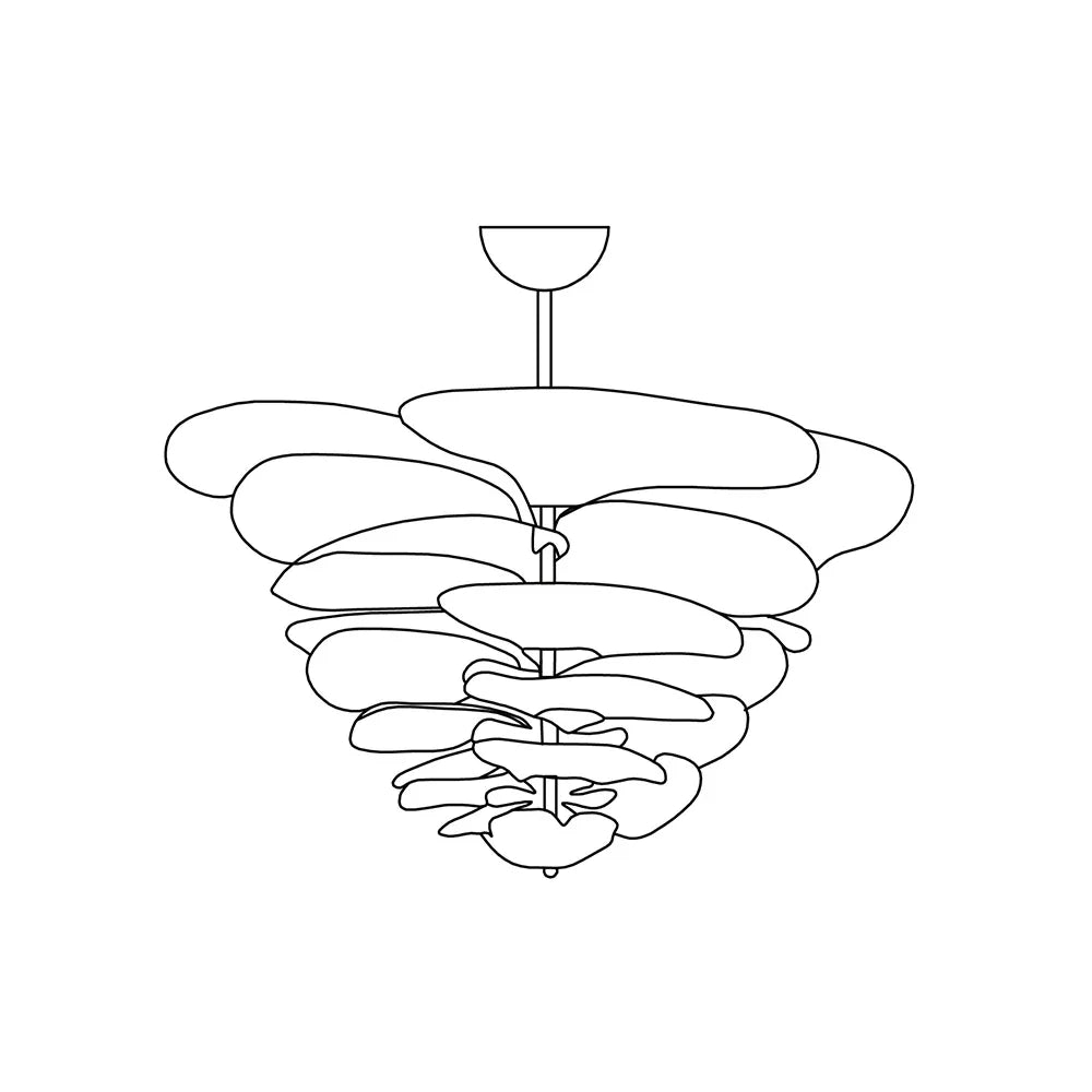 Textured Glass Leaf Amber/Clear/Pink Chandelier 21" 26" 32" 35"