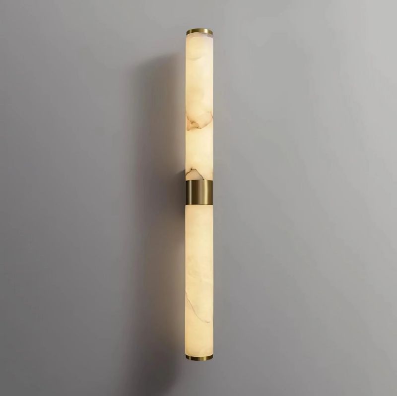 Sylvia Line Alabaster Wall Sconce