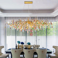 Teardrop Colorful Dining Branch Chandelier