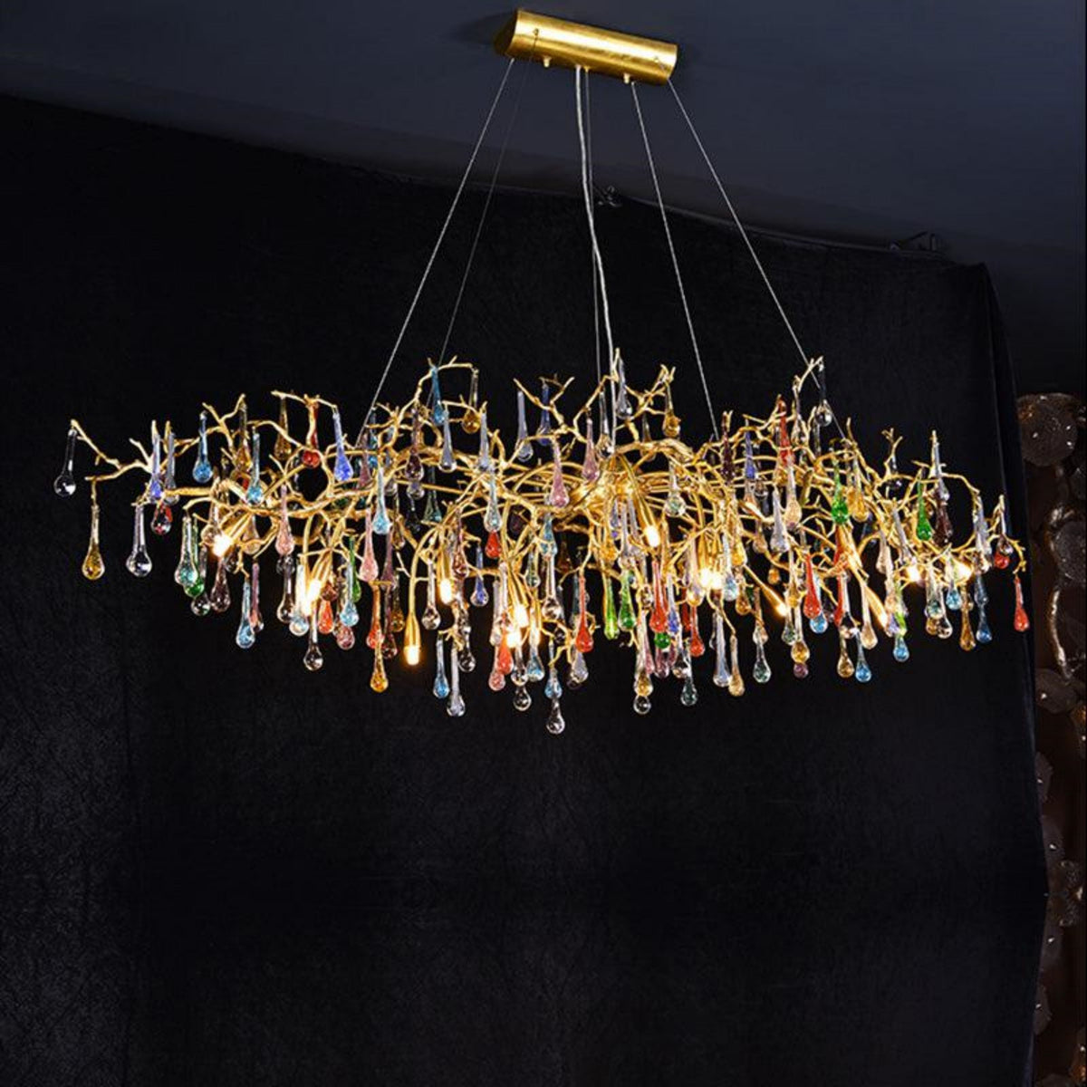 Teardrop Colorful Dining Branch Chandelier