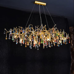 Teardrop Colorful Dining Branch Chandelier