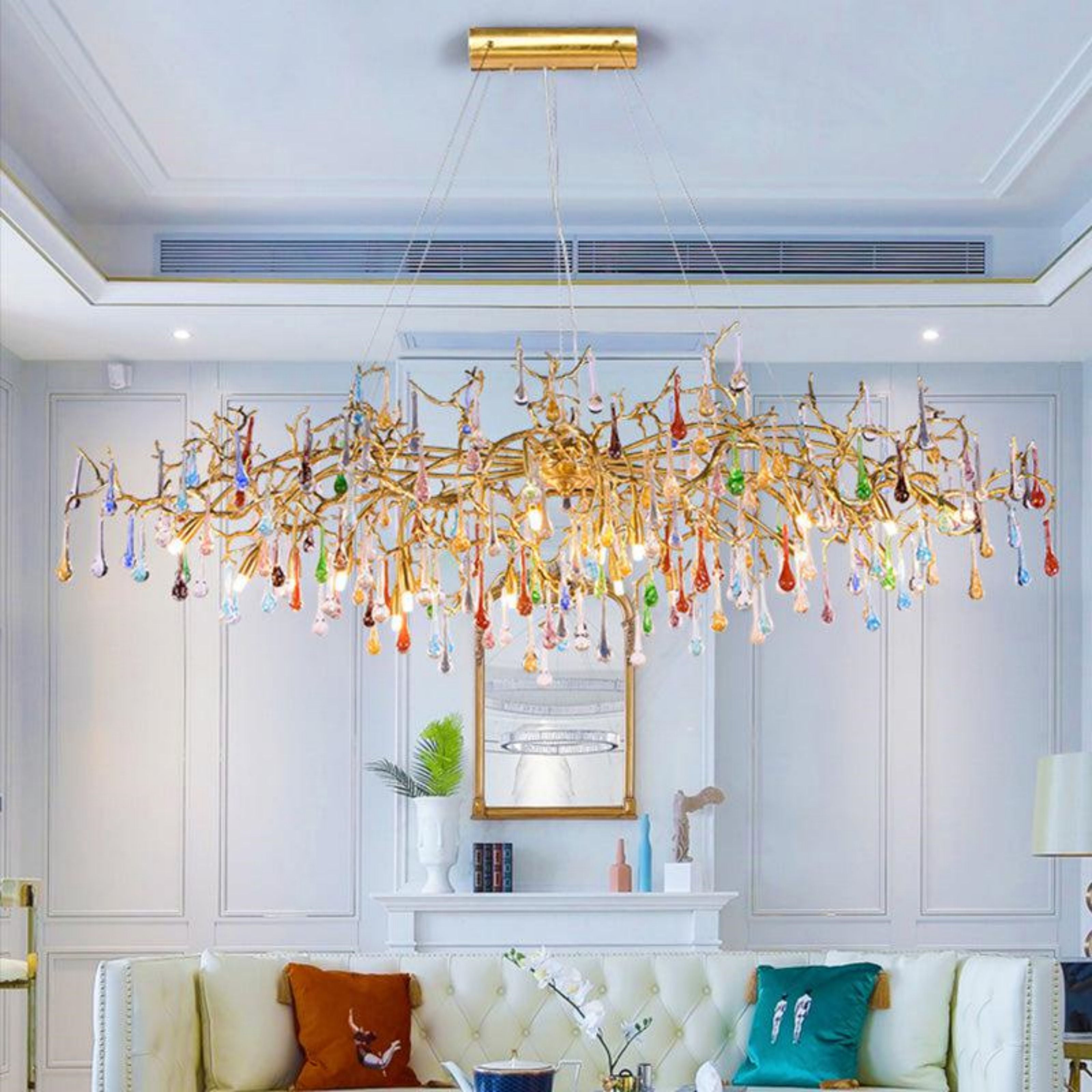 Teardrop Colorful Dining Branch Chandelier