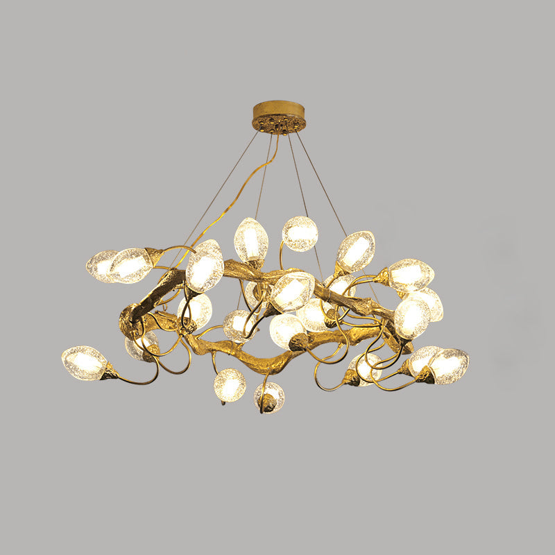 Lotus Bud Brass Chandeliers