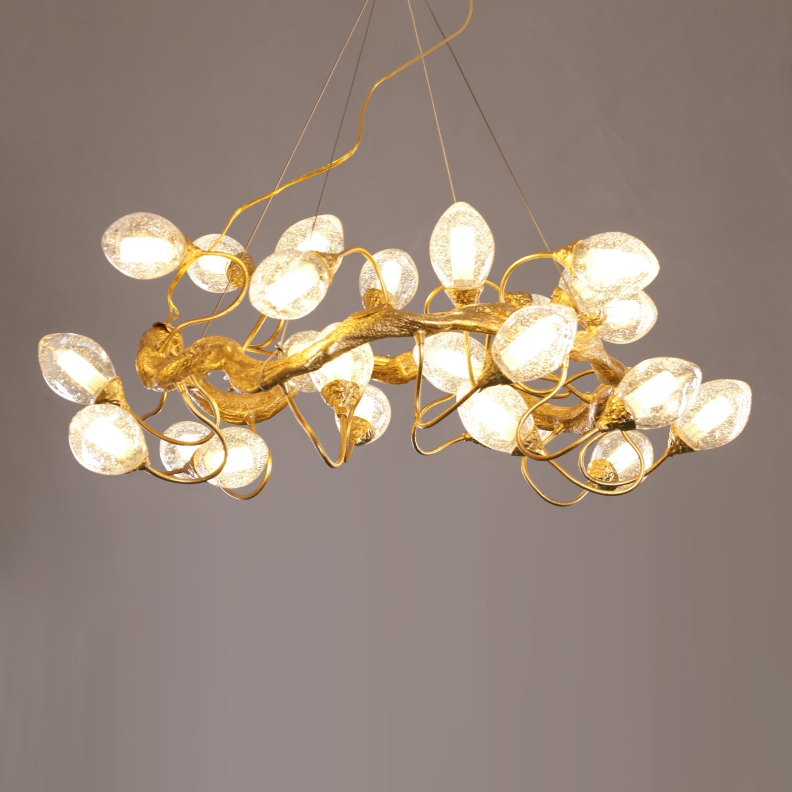 Lotus Bud Brass Chandeliers