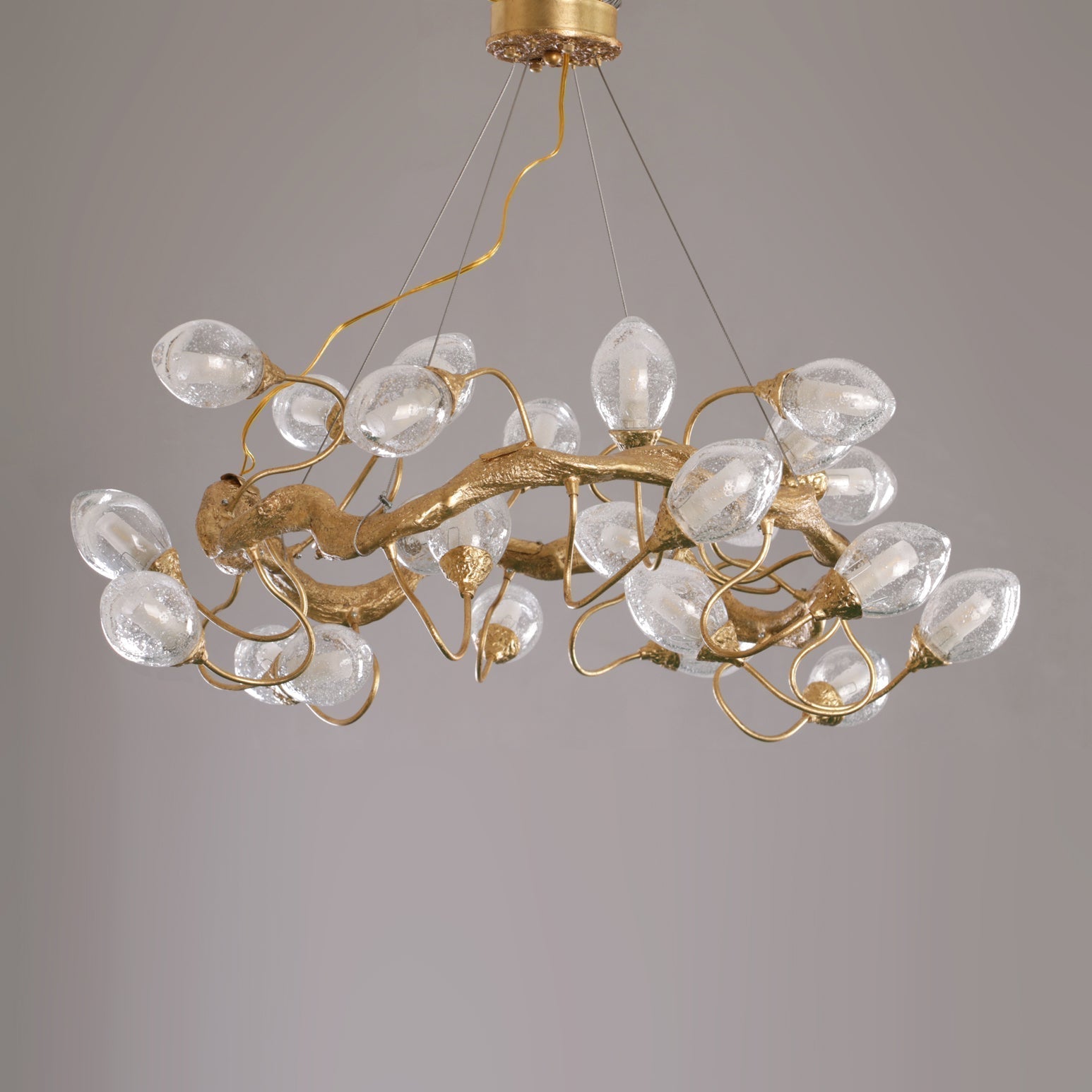 Lotus Bud Brass Chandeliers