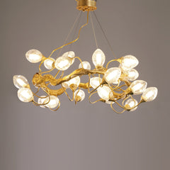 Lotus Bud Brass Chandeliers