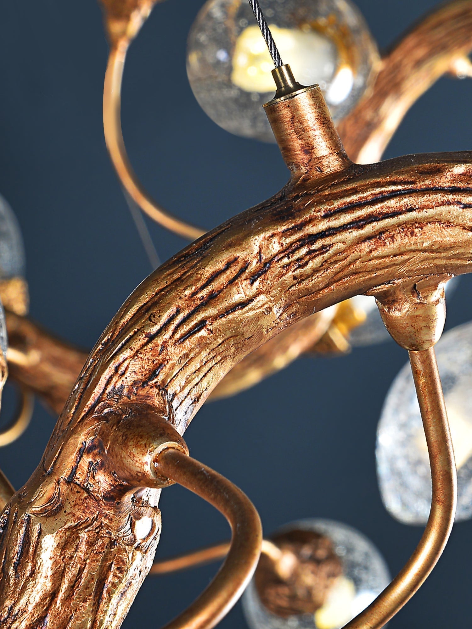 Lotus Bud Brass Chandeliers