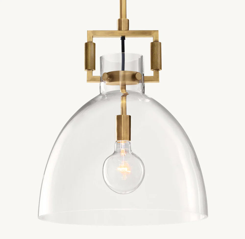 MACHINIST GLASS CLOCHE PENDANT