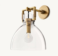 MACHINIST GLASS CLOCHE SCONCE 10"