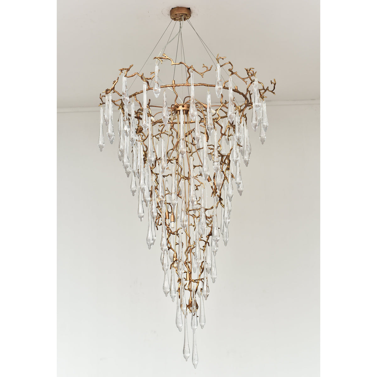 Lio Round Foyer Branch Teardrop Chandelier