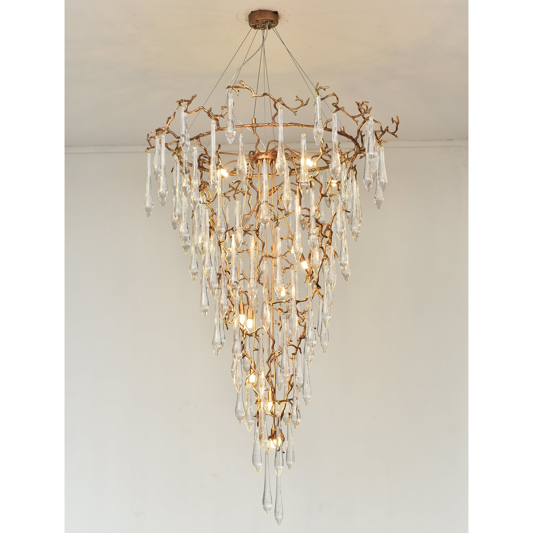 Lio Round Foyer Branch Teardrop Chandelier