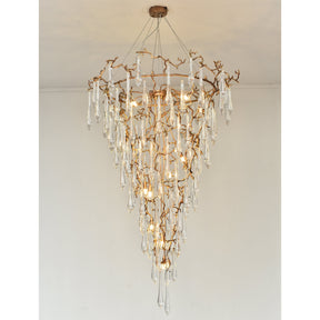 Lio Round Foyer Branch Teardrop Chandelier