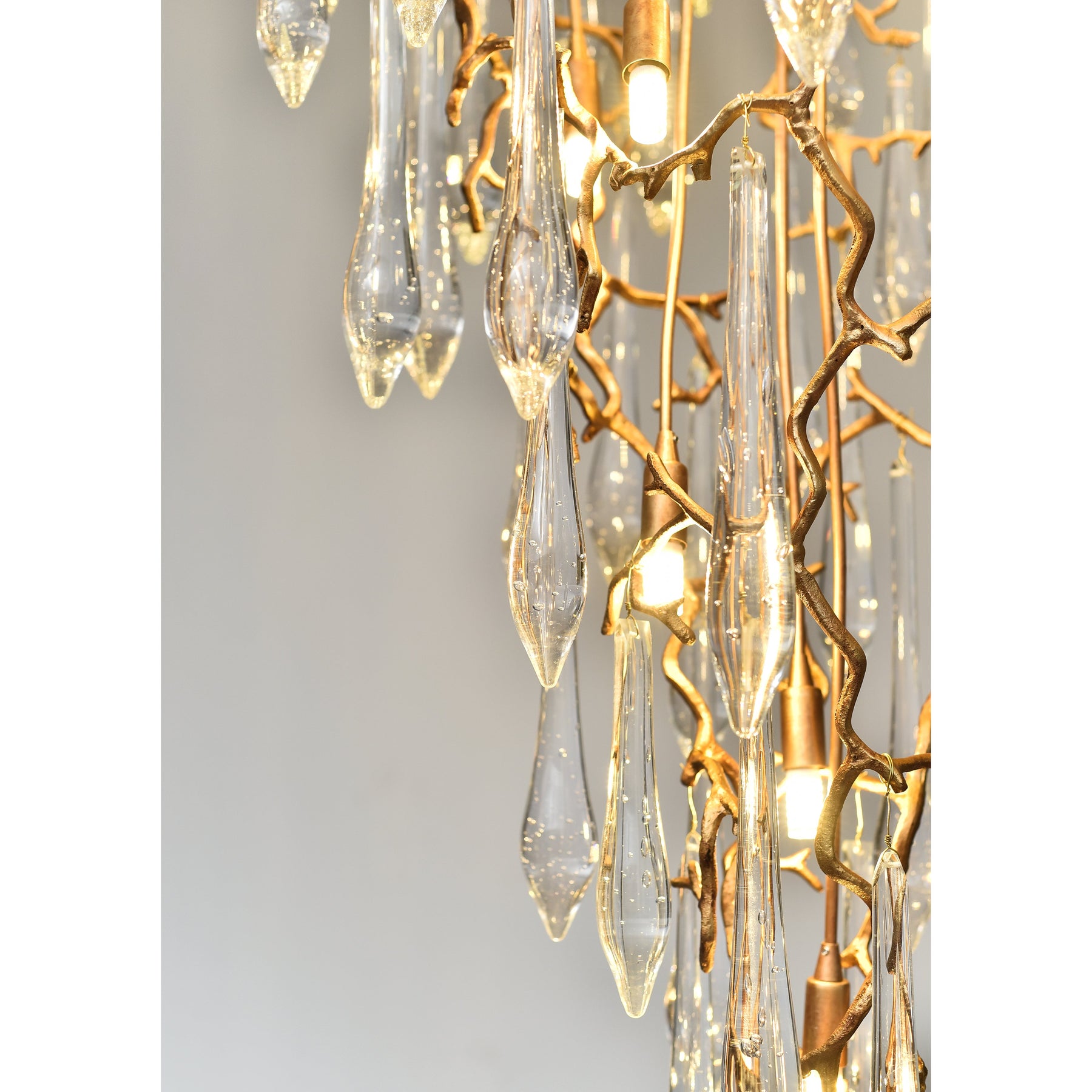 Lio Round Foyer Branch Teardrop Chandelier