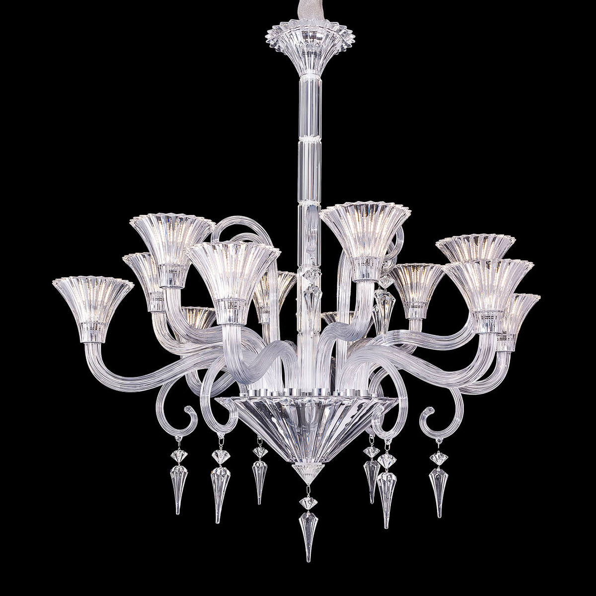 12 lights baccarat style chandelier lighting