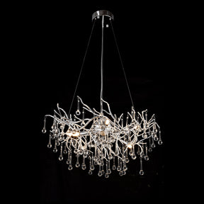 Lio Teardrop Branch Brass Round Chandelier