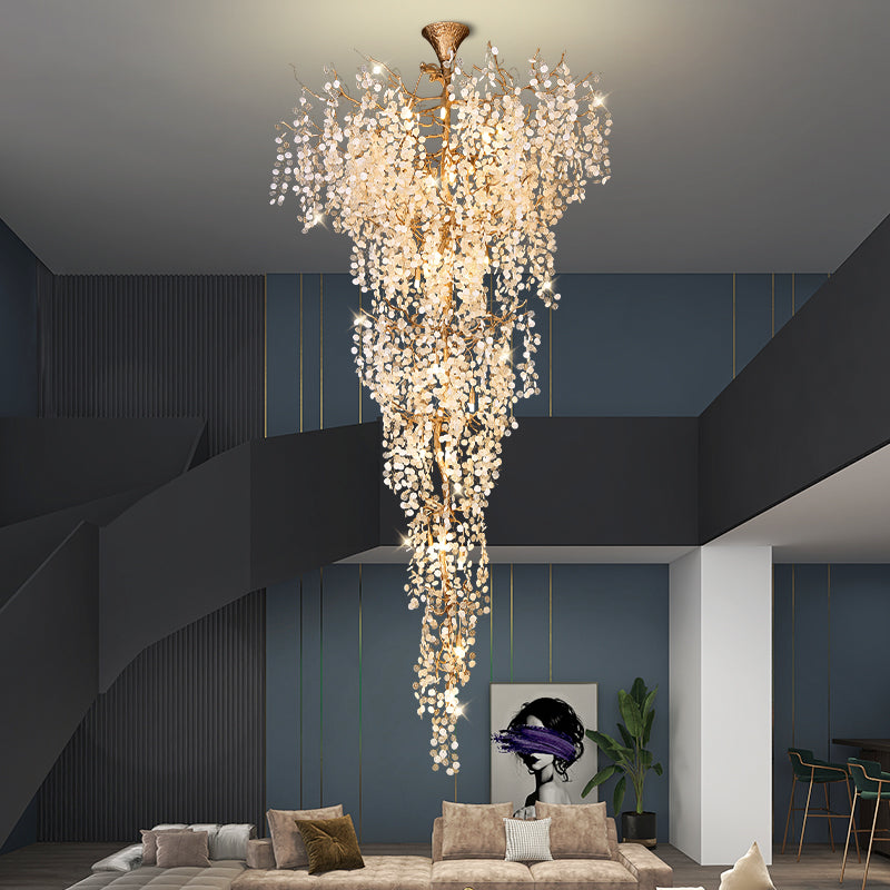 Arianna Blossom Petal Detail Grand Staircase Chandelier