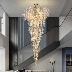 Arianna Blossom Petal Detail Grand Staircase Chandelier