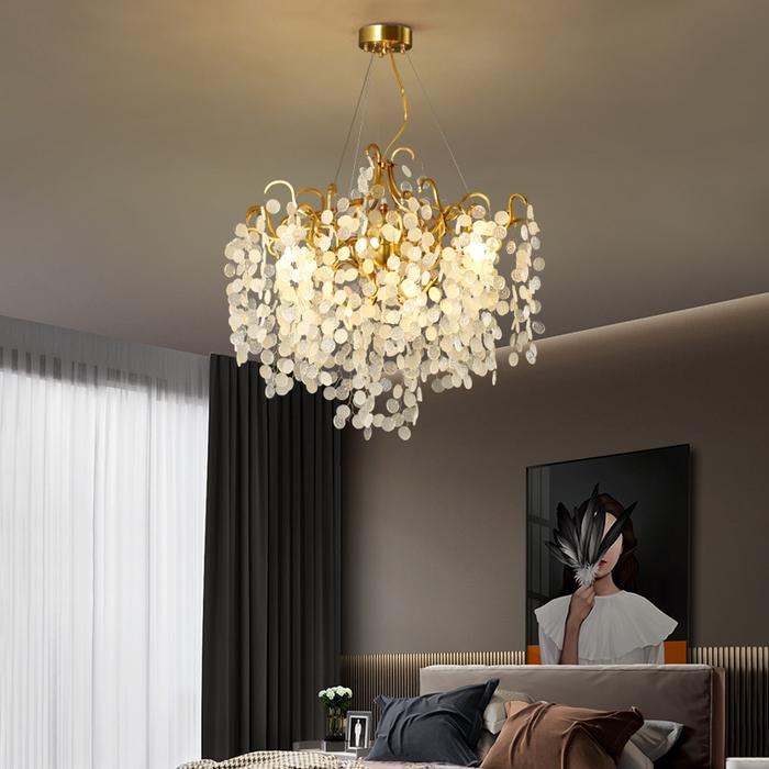 Diana Blossom Modern White Chandelier