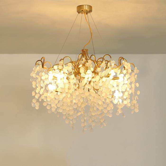 Diana Blossom Modern White Chandelier