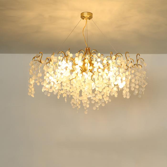 Diana Blossom Modern White Chandelier
