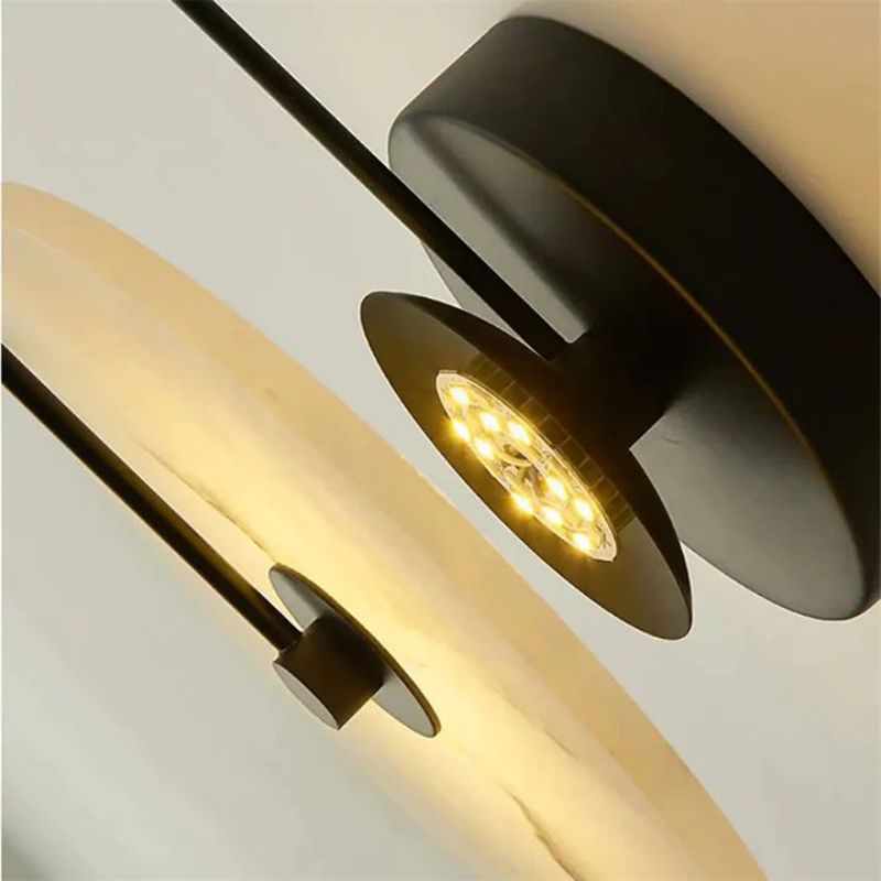 Dina Alabaster Modern Record shape Wall Sconce