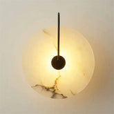 Dina Alabaster Modern Record shape Wall Sconce