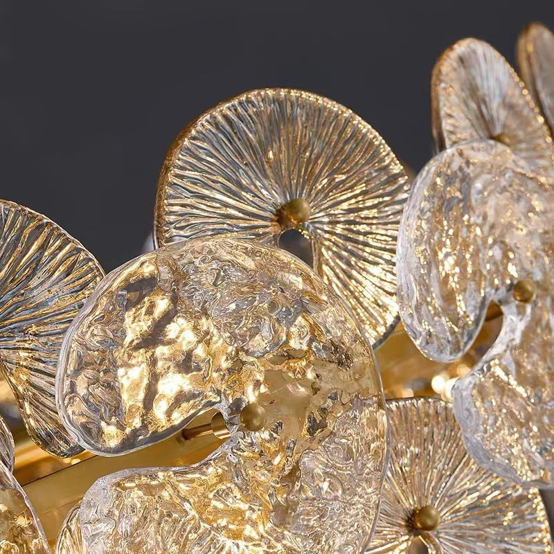 Modern Luxury Gold Glass Chandelier
