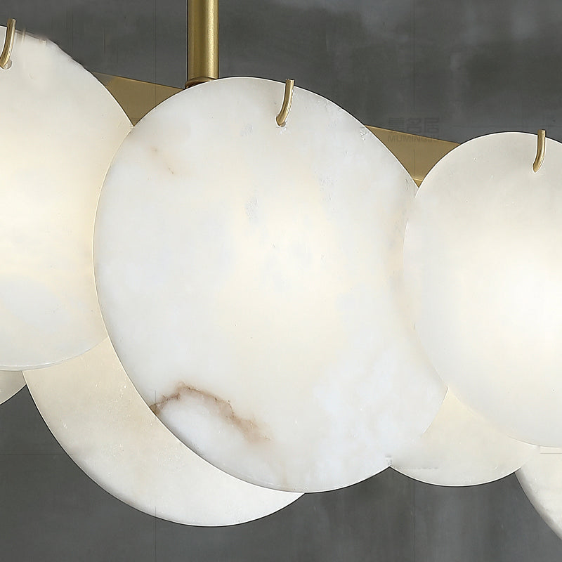 Egwent Dish Modernity Alabaster Linear Chandelier