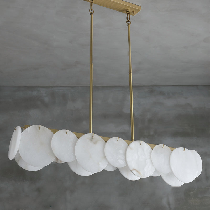 Egwent Dish Modernity Alabaster Linear Chandelier