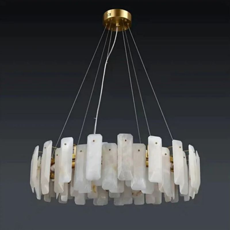 Alabaster Round Chandelier