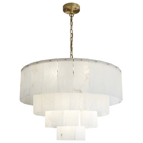 Rolantis Alabaster Multi-Layer Round Chandelier D31"