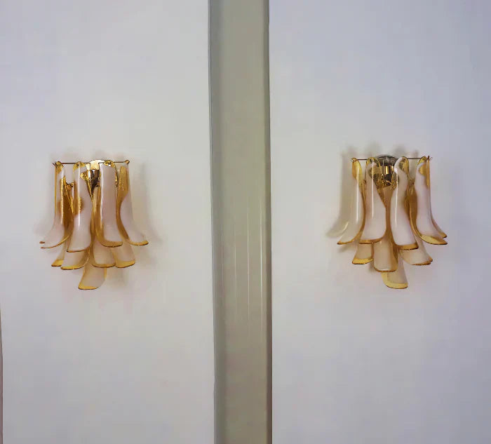 Vintage Murano Caramel Wall Lights 13.8"